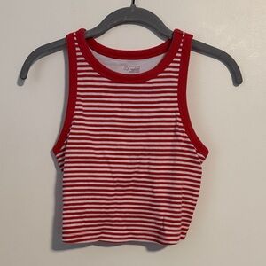 Aerie Offline Red Striped Racerback Tank Top